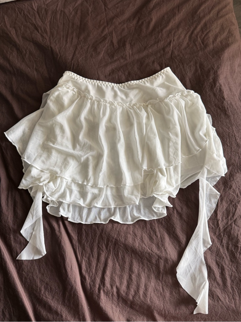White Layered Ruffle Women's skirt